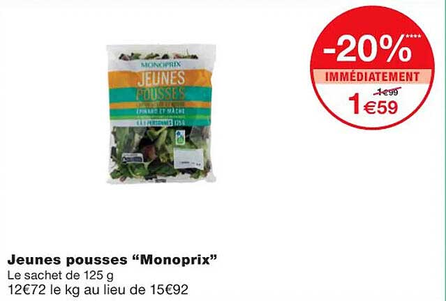 jeunes pousses "monoprix"