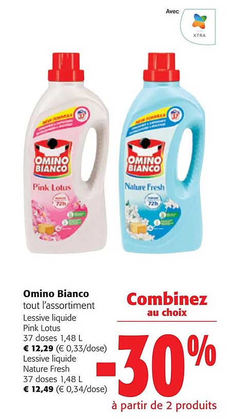 l'assortiment lessive liquide omino bianco