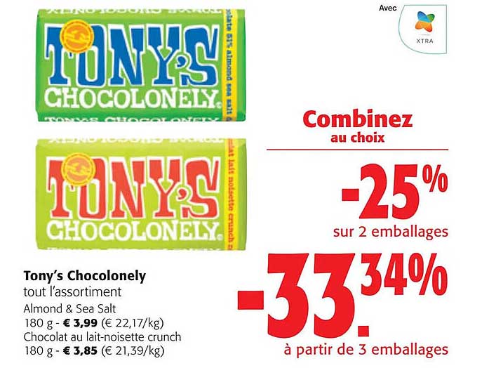 l'assortiment tony's chocolonely