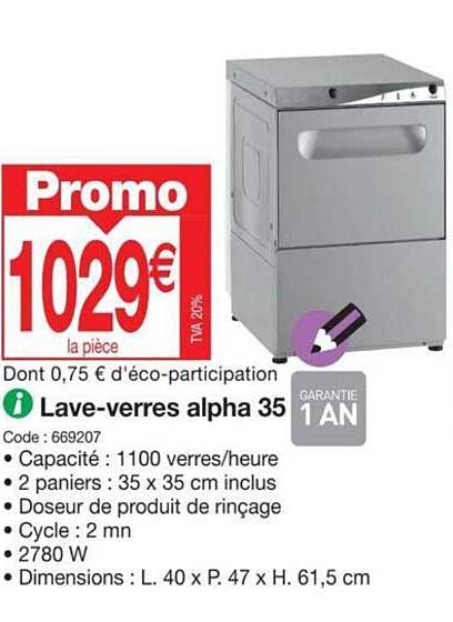 lave-verres alpha 35