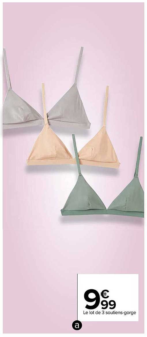 le lot de 3 soutiens-gorge