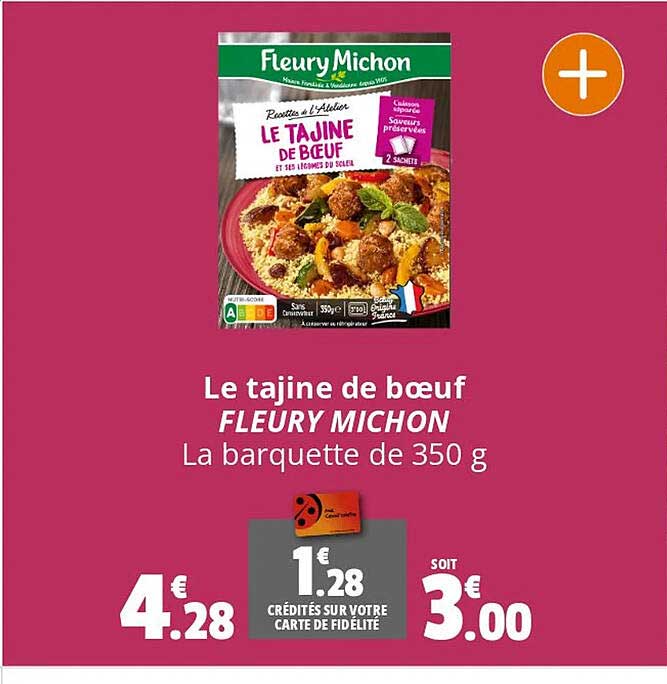 le tajine de bœuf fleury michon