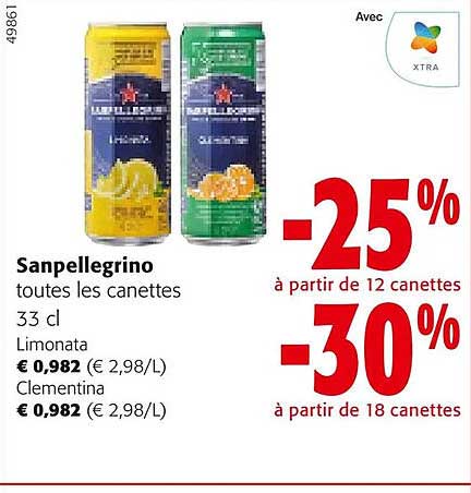 les canettes san pellegrino
