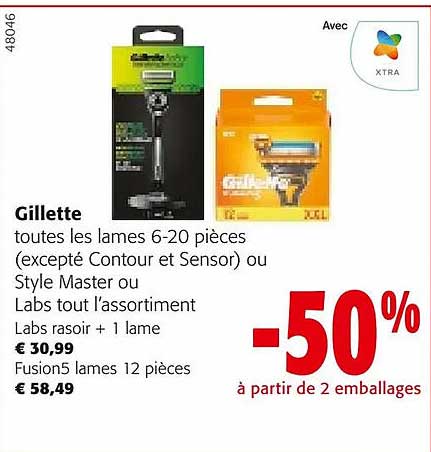 les lames 6-20 pièces ou style master ou labs tout l'assortiment gillette