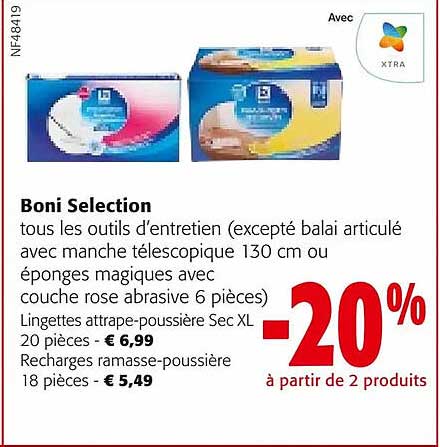 les outils d'entretien boni sélection