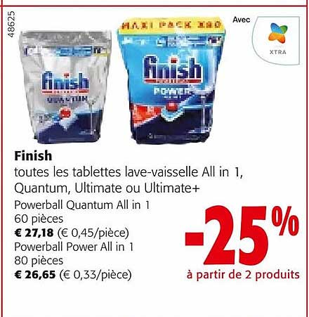 les tablettes lave-vaisselle all in 1, quantum, ultimate ou ultimate+ finish