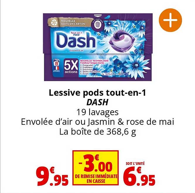 lessive pods tout-en-1 dash