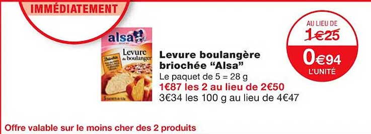levure boulangère briochée "alsa"