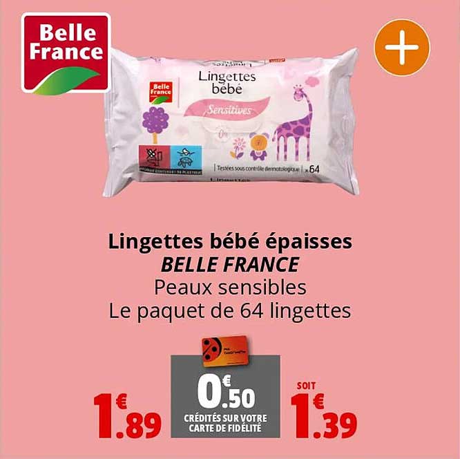 lingettes bébé épaisses belle france
