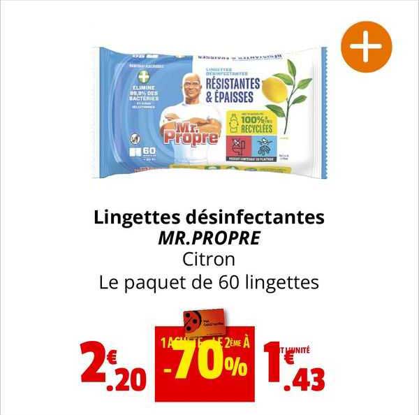 lingettes désinfectantes mr. propre