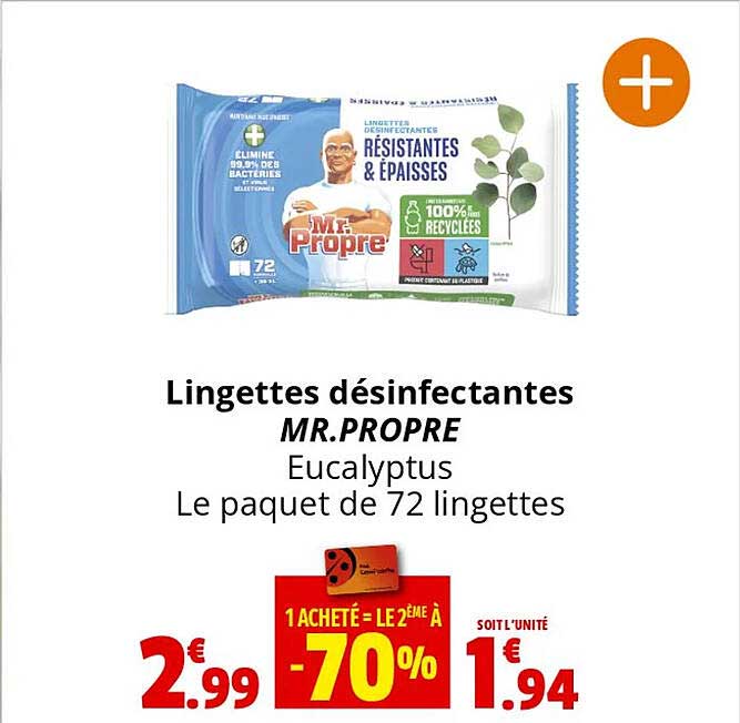 lingettes désinfectantes mr. propre