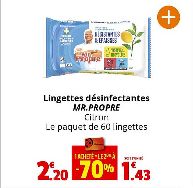 lingettes désinfectantes mr. propre