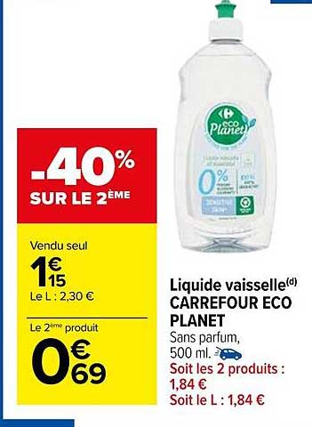 liquide vaisselle carrefour éco planet