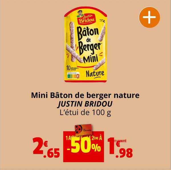 mini bâton de berger nature justin bridou