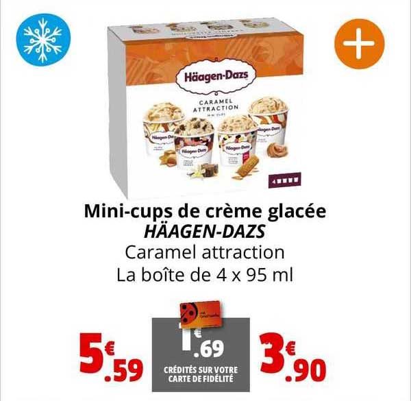 mini-cups de crème glacée häagen-dazs