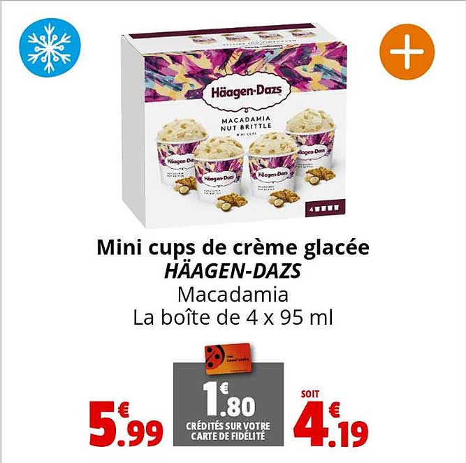 mini cups de crème glacée häagen-dazs