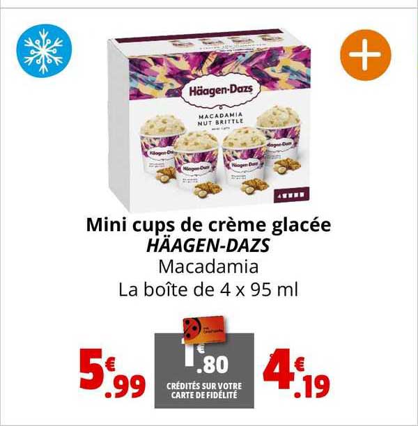 mini cups de crème glacée häagen-dazs