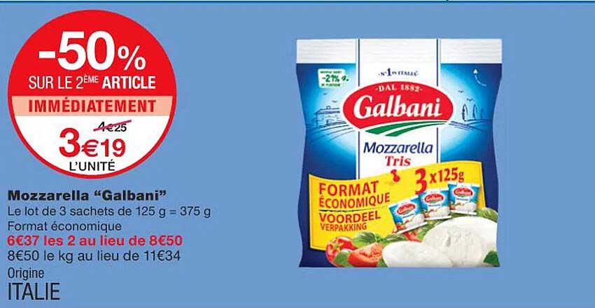 Mozzarella "galbani"