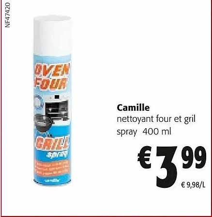 nettoyant four et gril spray camille