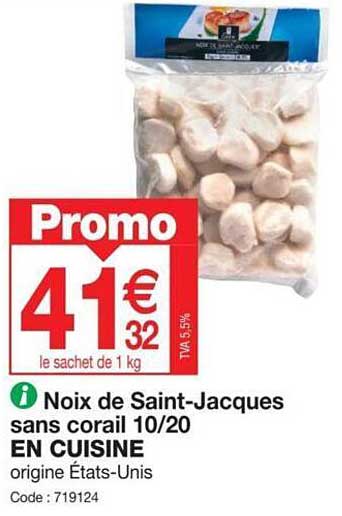 noix de saint-jacques sans corail 10/20 en cuisine