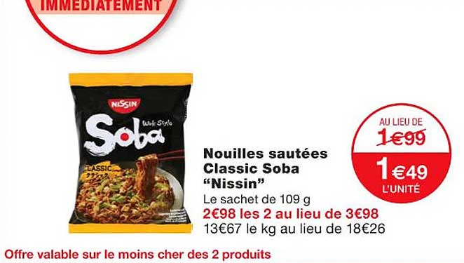 nouilles sautées classic soba "nissin"