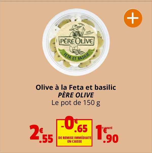 olive à la feta et basilic père olive
