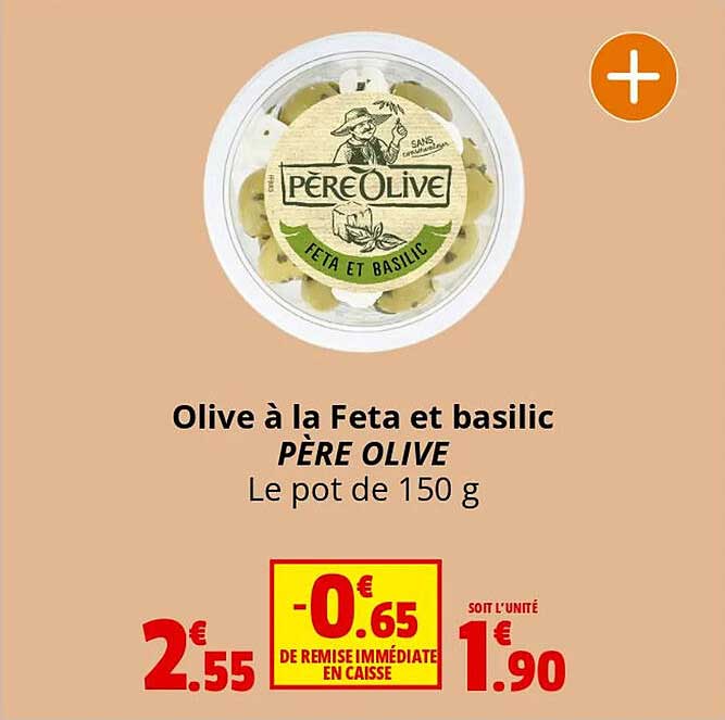olive à la feta et basilic père olive