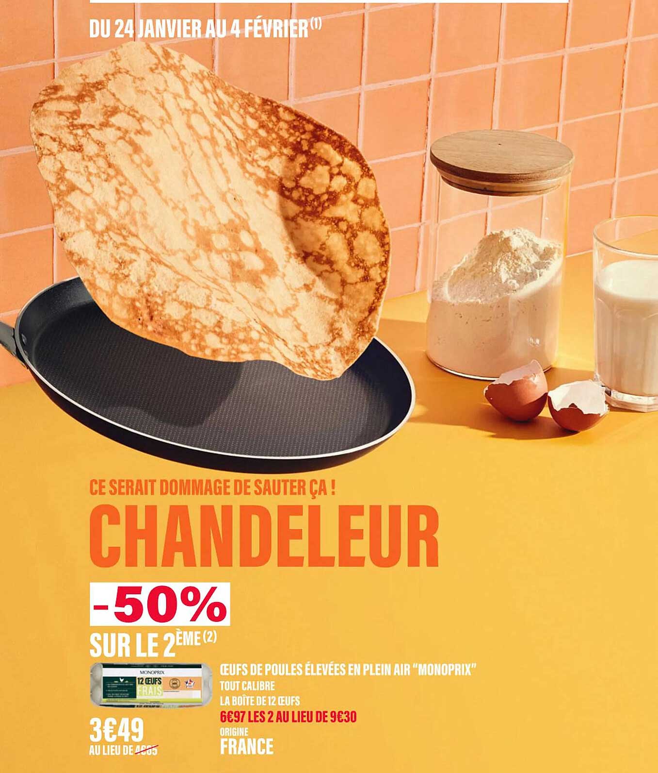 œufs de poules élevées en plein air "monoprix"