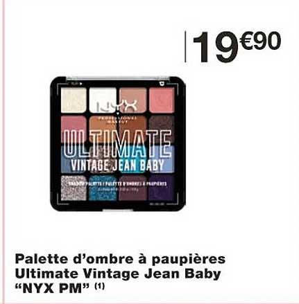 palette d'ombre à paupières ultimate vintage jean baby "nyx pm"