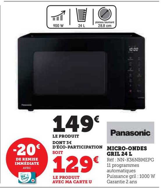 panasonic micro-ondes gril 24 l