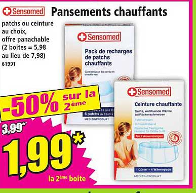 pansements chauffants sensomed
