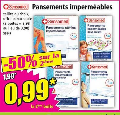 Pansements Imperméables Sensomed