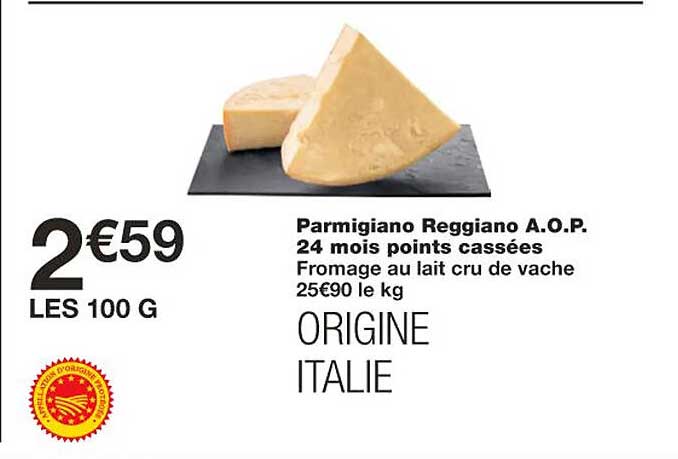 parmigiano reggiano a.o.p. 24 mois points cassées