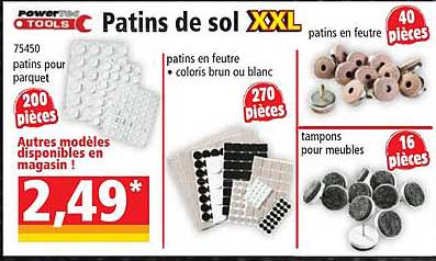 patins de sol xxl powertec tools