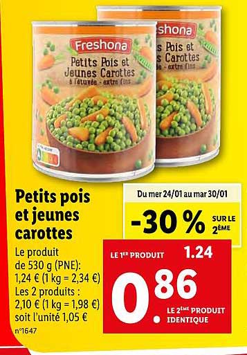 petits pois et jeunes carottes