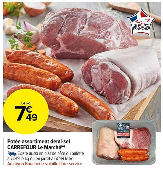 potée assortiment demi-sel carrefour le marché