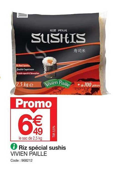 riz spécial sushis vivien paille