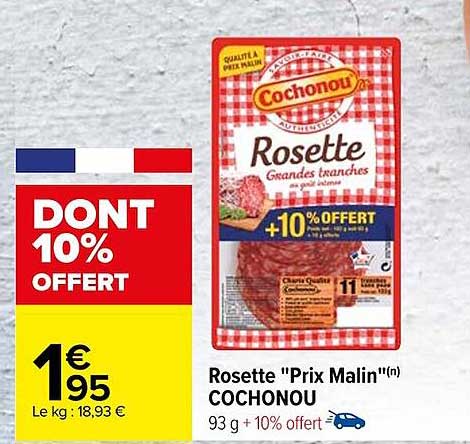 rosette "prix malin" cochonou