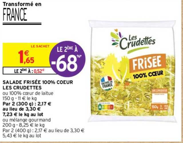 Salade Frisée 100% Cœur Les Crudettes