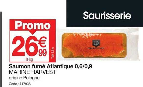 saumon fumé atlantique 0,6/0,9 marine harvest