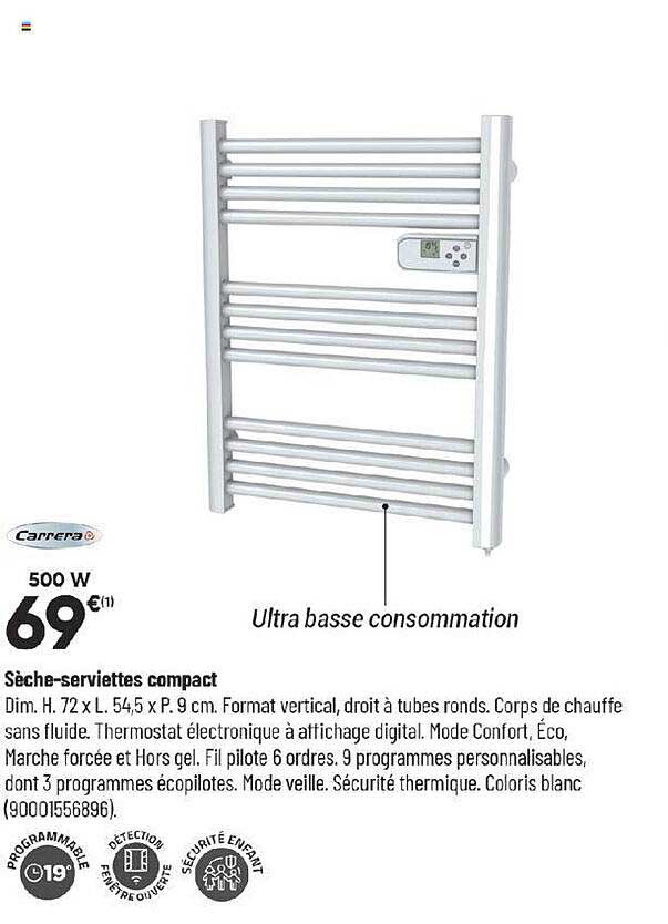 sèche-serviettes compact carrera