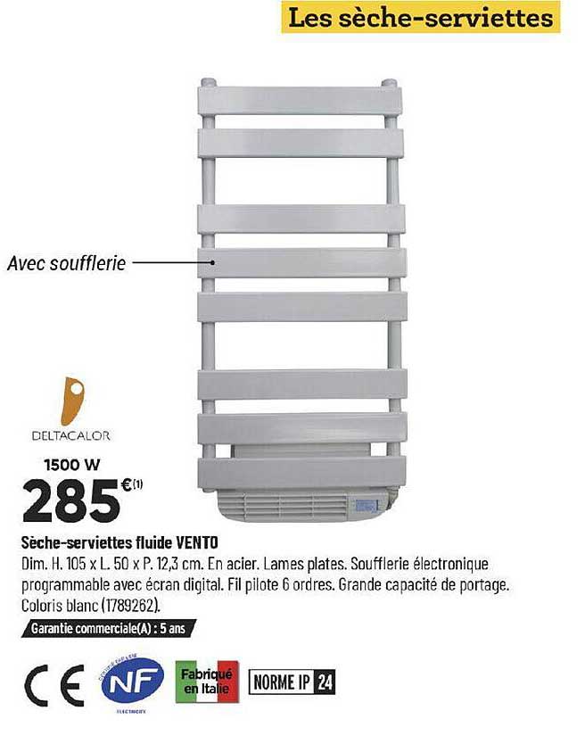 sèche-serviettes fluide vento