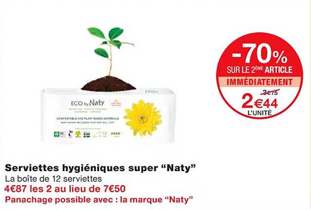 serviettes hygiéniques super "naty"