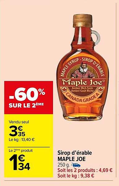 sirop d'érable maple joe