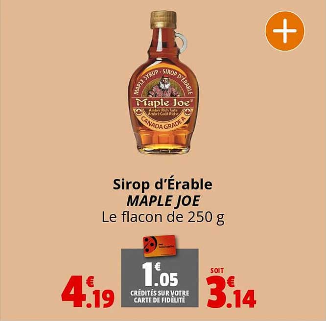 sirop d'érables maple joe