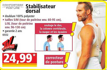 stabilisateur dorsal comfortisse posture
