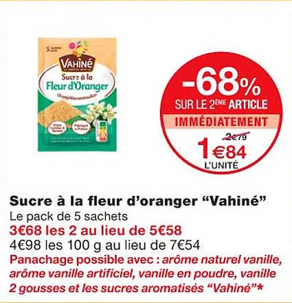 sucre à la fleur d'oranger "vahiné"