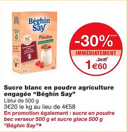 sucre blanc en poudre agriculture engagés "béghin say"