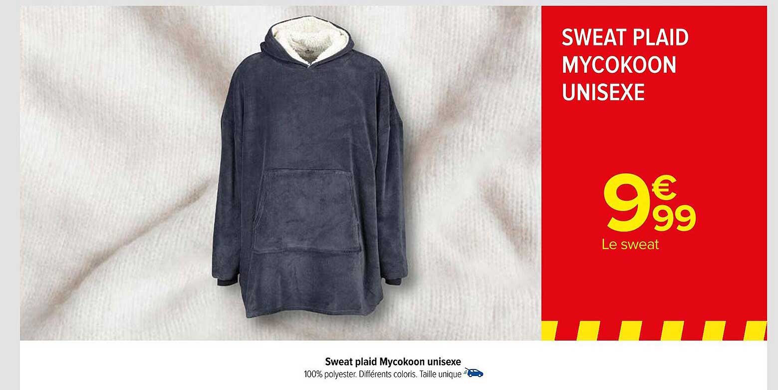 sweat plaid mycokoon unisexe