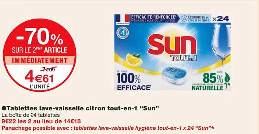 Tablettes Lave-vaisselle Citron Tout-en-1 "sun"